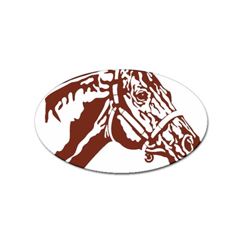Thoroughbred Sticker Oval (100 pack) from ArtsNow.com Front