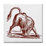 Angry bull Tile Coaster