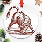 Angry bull Ornament (Round)