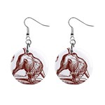 Angry bull 1  Button Earrings