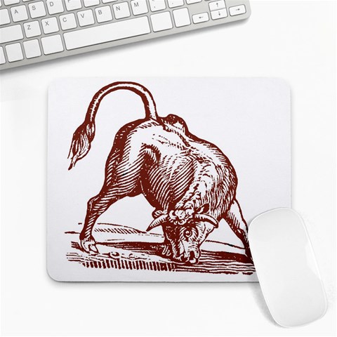 Angry bull Large Mousepad from ArtsNow.com Front