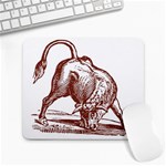 Angry bull Large Mousepad