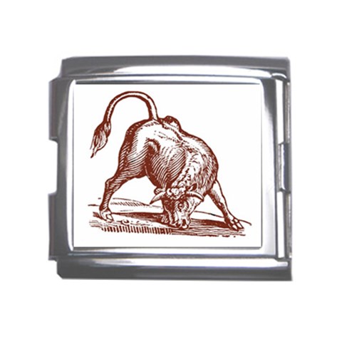 Angry bull Mega Link Italian Charm (18mm) from ArtsNow.com Front