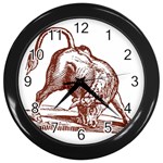 Angry bull Wall Clock (Black)