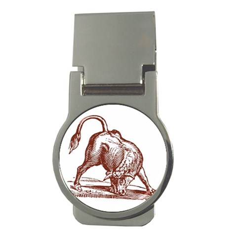 Angry bull Money Clip (Round) from ArtsNow.com Front