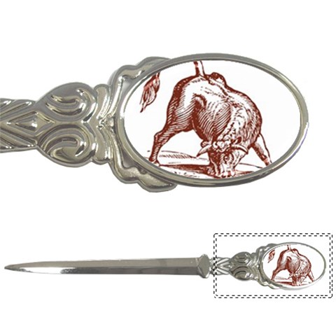 Angry bull Letter Opener from ArtsNow.com Front