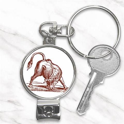 Angry bull Nail Clippers Key Chain from ArtsNow.com Front