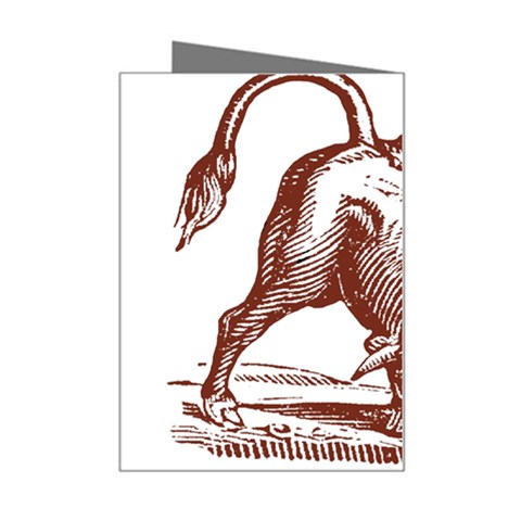 Angry bull Mini Greeting Card from ArtsNow.com Right
