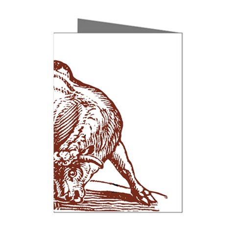 Angry bull Mini Greeting Cards (Pkg of 8) from ArtsNow.com Left