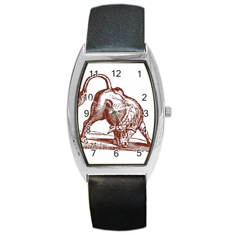 Angry bull Barrel Style Metal Watch from ArtsNow.com Front