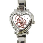 Angry bull Heart Italian Charm Watch