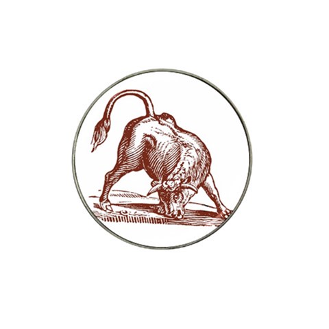 Angry bull Hat Clip Ball Marker (4 pack) from ArtsNow.com Front
