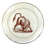 Angry bull Porcelain Plate