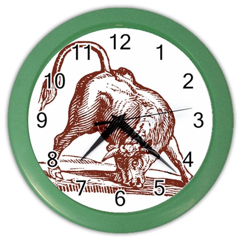Angry bull Color Wall Clock from ArtsNow.com Front