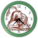 Angry bull Color Wall Clock