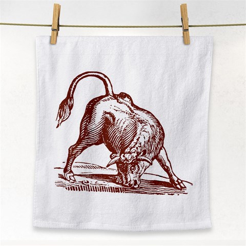 Angry bull Face Towel from ArtsNow.com Front