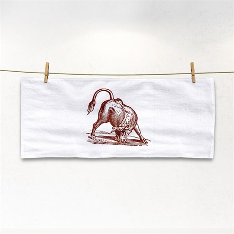 Angry bull Hand Towel from ArtsNow.com Front