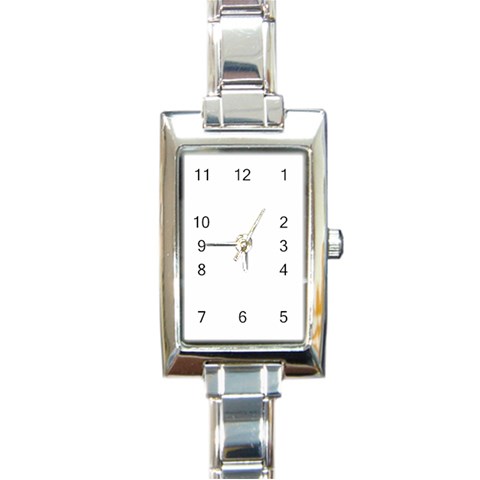 Drinking giraffe Rectangular Italian Charm Watch from ArtsNow.com Front