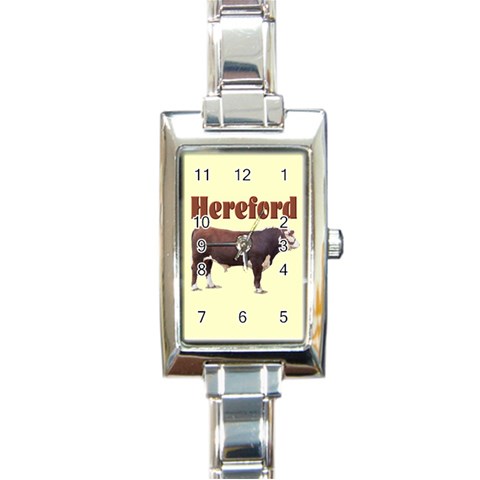 Hereford Rectangular Italian Charm Watch from ArtsNow.com Front
