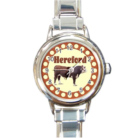 Hereford Round Italian Charm Watch from ArtsNow.com Front
