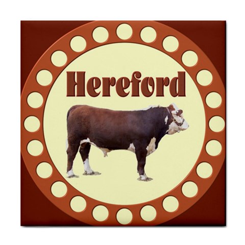Hereford Tile Coaster from ArtsNow.com Front