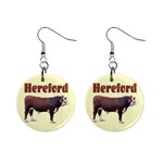 Hereford 1  Button Earrings