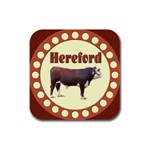 Hereford Rubber Square Coaster (4 pack)
