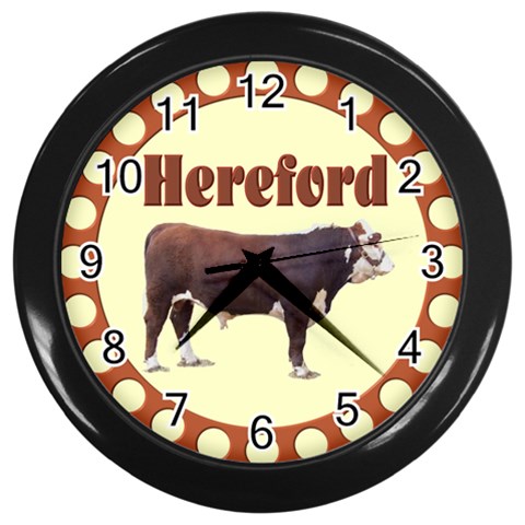 Hereford Wall Clock (Black) from ArtsNow.com Front