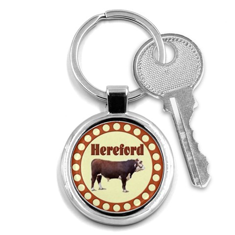 Hereford Key Chain (Round) from ArtsNow.com Front