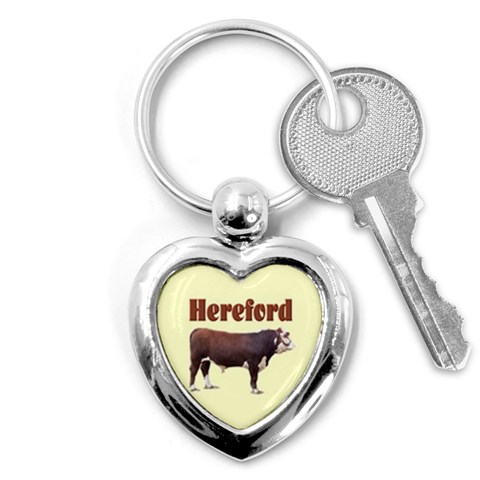 Hereford Key Chain (Heart) from ArtsNow.com Front