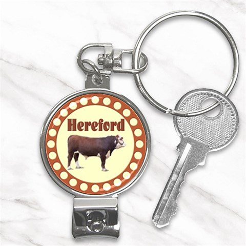 Hereford Nail Clippers Key Chain from ArtsNow.com Front