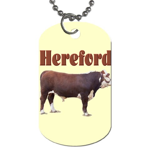 Hereford Dog Tag (One Side) from ArtsNow.com Front