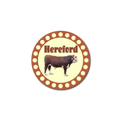 Hereford Golf Ball Marker from ArtsNow.com Front