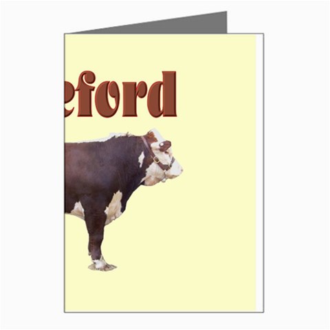 Hereford Greeting Card from ArtsNow.com Left