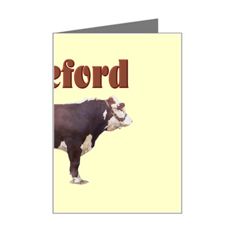 Hereford Mini Greeting Card from ArtsNow.com Left