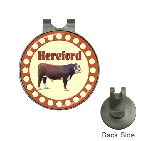 Hereford Golf Ball Marker Hat Clip from ArtsNow.com Front