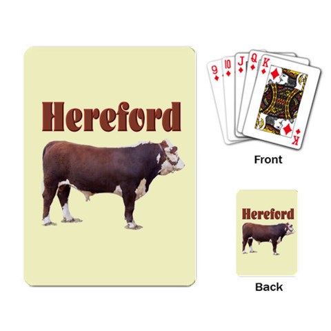 Hereford Playing Cards Single Design from ArtsNow.com Back