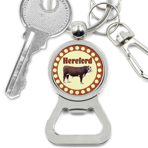 Hereford Bottle Opener Key Chain from ArtsNow.com Front
