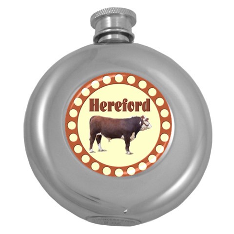Hereford Hip Flask (5 oz) from ArtsNow.com Front