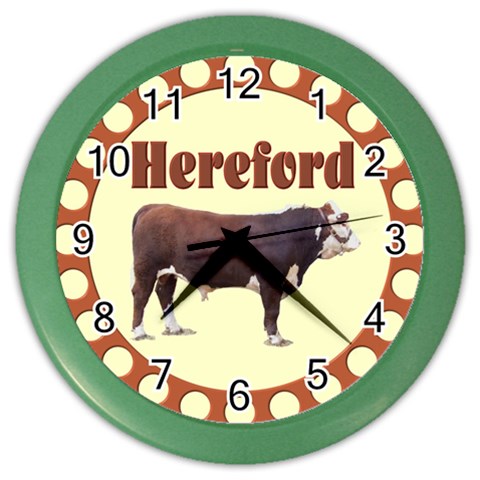 Hereford Color Wall Clock from ArtsNow.com Front