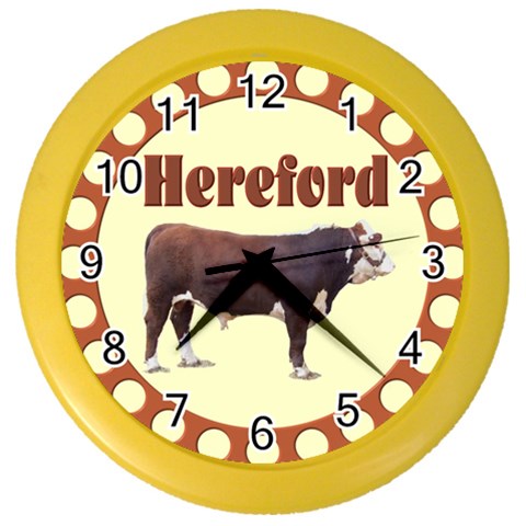 Hereford Color Wall Clock from ArtsNow.com Front