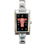 Cow head Rectangular Italian Charm Watch