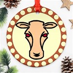 Cow head Ornament (Round)