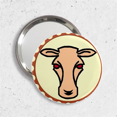 Cow head 2.25  Handbag Mirror from ArtsNow.com Front