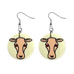 Cow head 1  Button Earrings