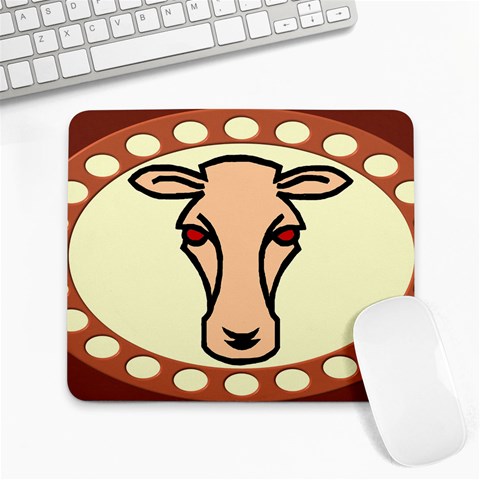 Cow head Large Mousepad from ArtsNow.com Front