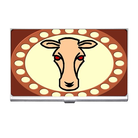 Cow head Business Card Holder from ArtsNow.com Front