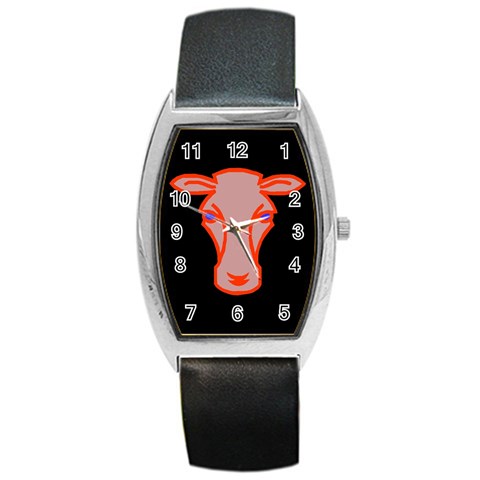 Cow head Barrel Style Metal Watch from ArtsNow.com Front