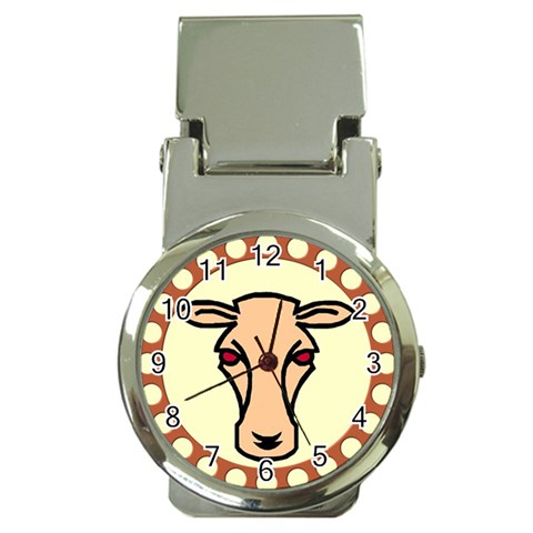 Cow head Money Clip Watch from ArtsNow.com Front