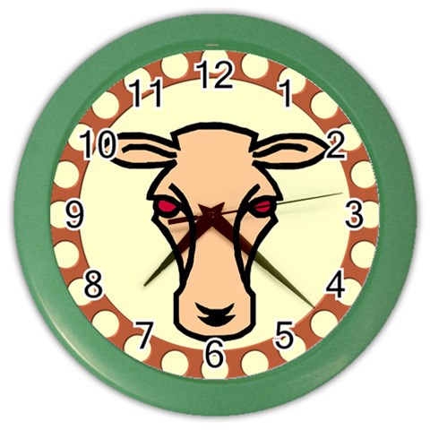 Cow head Color Wall Clock from ArtsNow.com Front